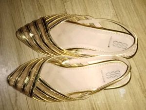 Gold Flats Sandals