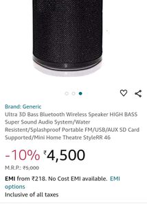 Wireless High Bass Bluetooth Speaker