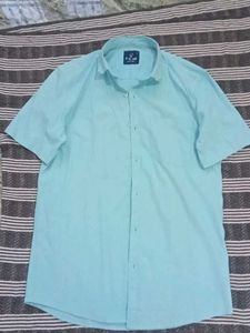 Cyan  Short Sleeve Button-Down