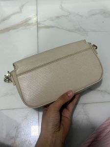 Mango Beige Chain Shoulder Bag