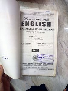 English Grammar Book For Class 9th And 10th