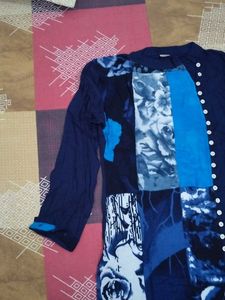 Stylish Blue Floral Kurta