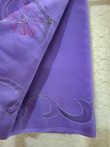 Elegant Purple Floral Saree