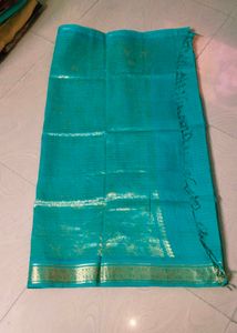 Sea Green Colour Pure Gadwal Saree