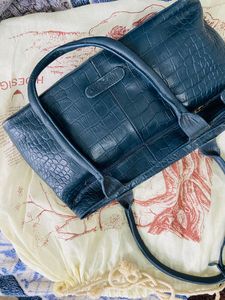 Hidesign Handbag Navy Blue