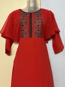 Elegant Red Ethnic Gown