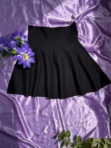 Black Flare Mini Skirt