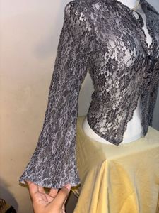 ✮⋆˙y2k floral semi sheer shrug ✮⋆˙