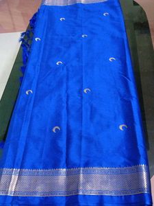 Blue Color Brand New Sareewith blouse Piece.