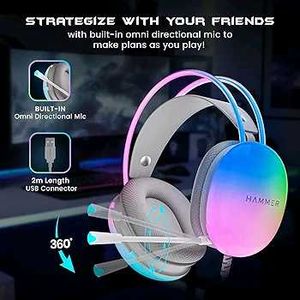HAMMER Blaze Wired Over Ear Gaming Headphones with