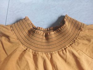 Mustard Yellow Smocked Blouse