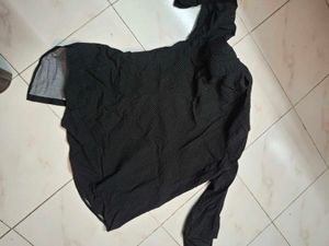Black Polka Dot Shirt Expandable