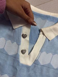 Cute Heart Pattern Top