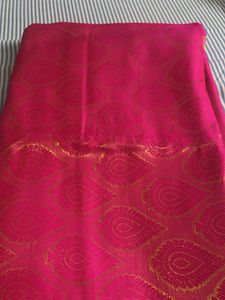 Pink &amp; Gold Patterned Dupatta