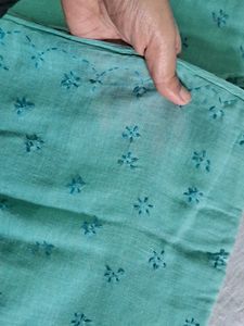 Pure cotton saree with blouse