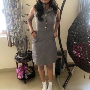 Chic Gray Sleeveless Dress