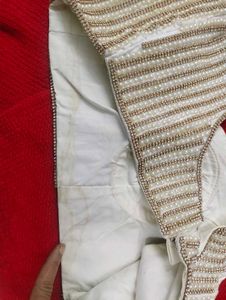 Designer Beaded White Blouse