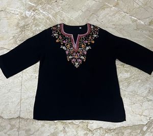 Elegant Black Kurti 🖤