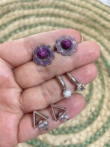 6 Pairs Of Cute Studs With Stoppers