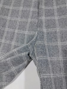 Plaid High Rise Women Trousers