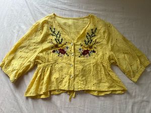 Embroidery Crop Top