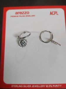 Arezzo|92.5|Italian Sterling Silver Hoop Earrings