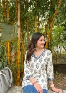 Rayon Printed Short Kurti