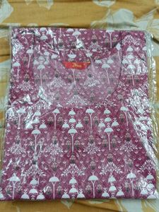 Maroon &amp; White Print Kurti