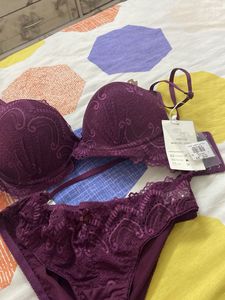 Burgundy Lace Lingerie Set
