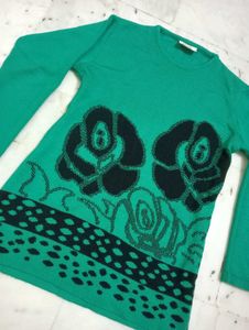Sea Green Colour Woolen Top..