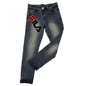 Stylish Blue Denim Jeans with Patch Design Size 28