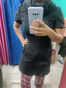 woolen highneck dress