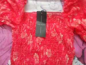 Pink Floral Crop Top