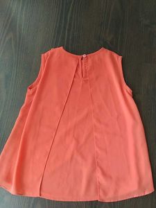 Coral Sleeveless Top