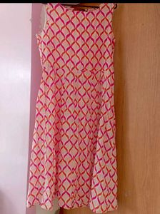 Patterned Side Cut Dress