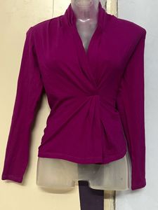 Pintrest Magenta Wrap Front Top
