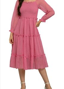 Elegance Flare A Line pink 🩷 Women Dress