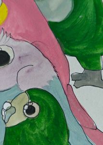 Family Of Colourful Birds Painting