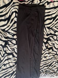urbanic black pant with side shimmer
