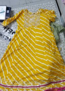 Yellow Embroidered Kurta Set