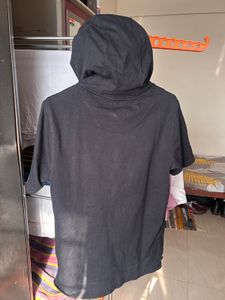 Hoodie T-Shirt (Unisex) (Size Medium)