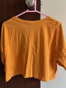 Orange Graphic Tee,price Negotiable,crop Top