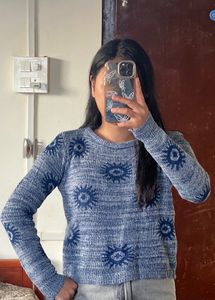 Patterned Knit Sweater
