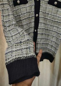 Elegant Tweed Cardigan