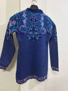 Floral Pattern Knitted Sweater