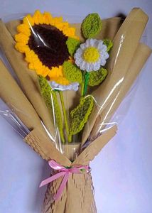 Crochet Sunflower and Da Flower Bouquet 💐