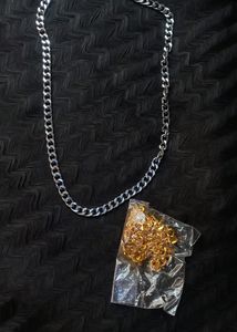 Combo Of Golden And Silver Plated Chain