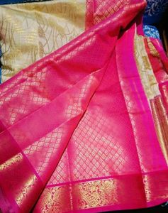 Kanjeevaram Banarasi Pure Silk Satin Border Saree