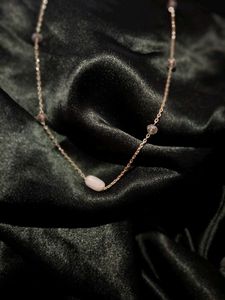 Rose Quartz Delicate Chain Necklace