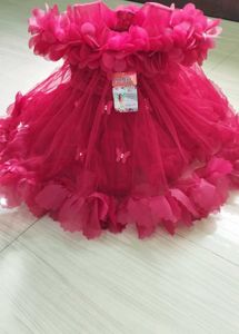 Elegant Maroon Ball Flower Girl Dress